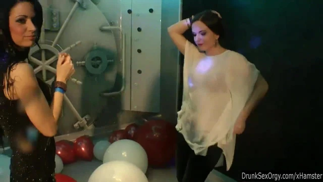 Party chicks have fun in the club