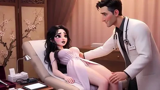 Luna's Sensual First Checkup Gothic Beauty Awakens in Her Doctor's Caring Hands (AI generated)