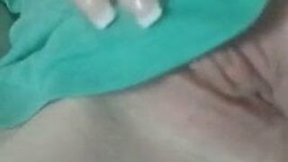 Close-up pussy massage