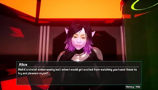 Last hope: alien girl, extreme deepthroat and cum swallow 16