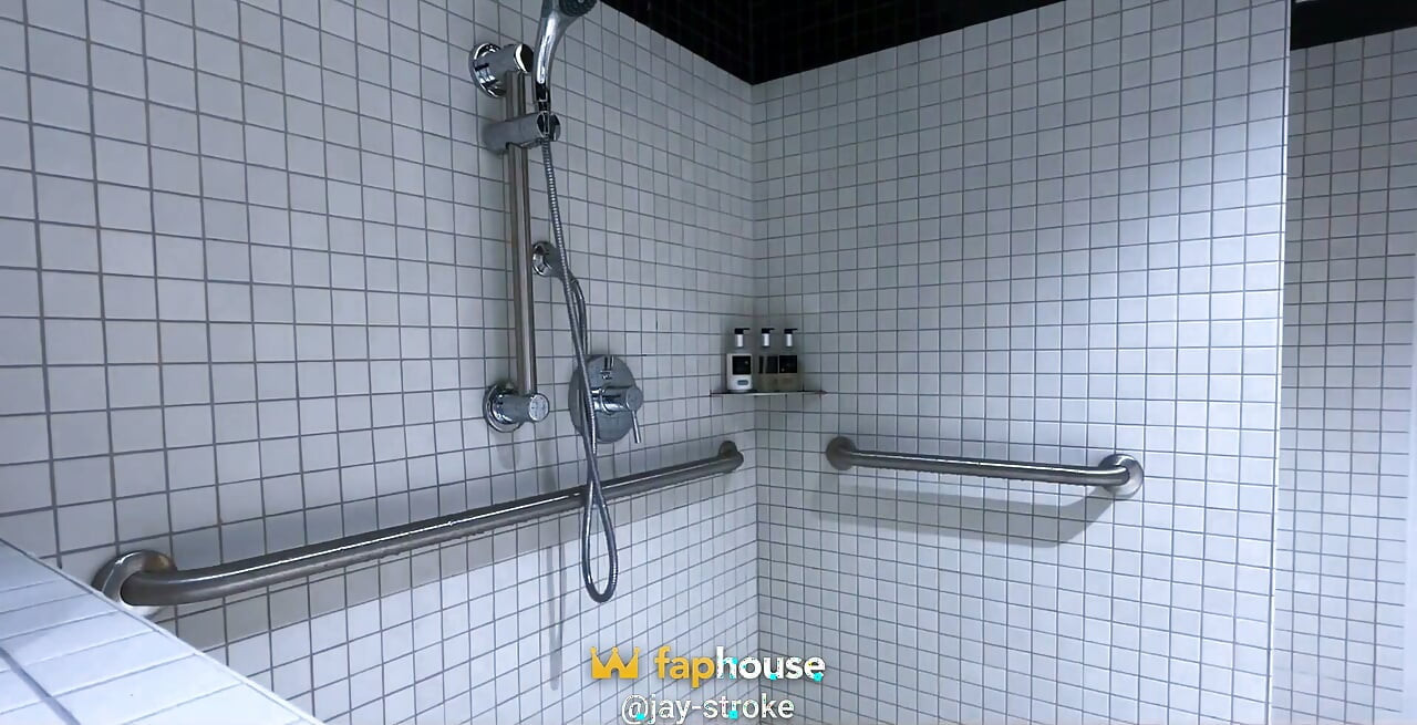 Showering at the gym after my workout