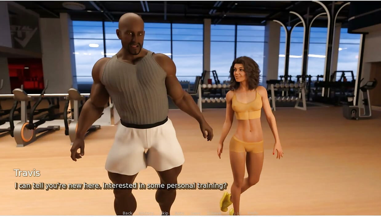 My Hotwife - Gameplay - Roleplay - Nudist Beach,gym Visit