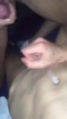 Jizzing Onto My Friends Cock