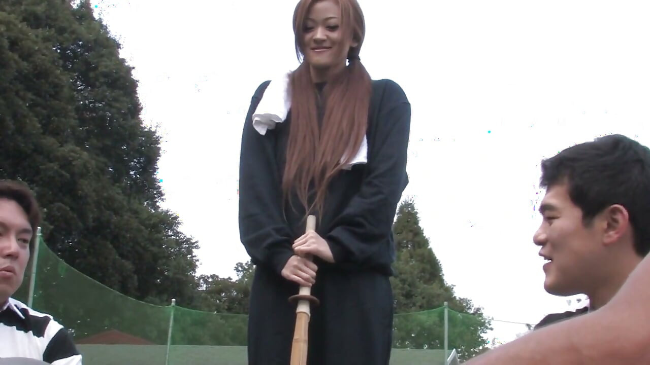 Japan Gangbang Scene-1 skinny Japanese Nana Konno in Orgy with Bukkake Ending on the Baseball Field