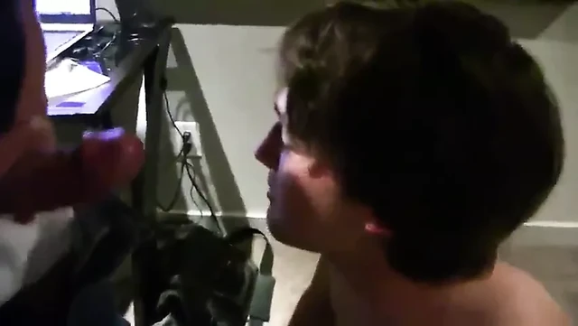 Twink doesn't like the cum I shoot in his mouth