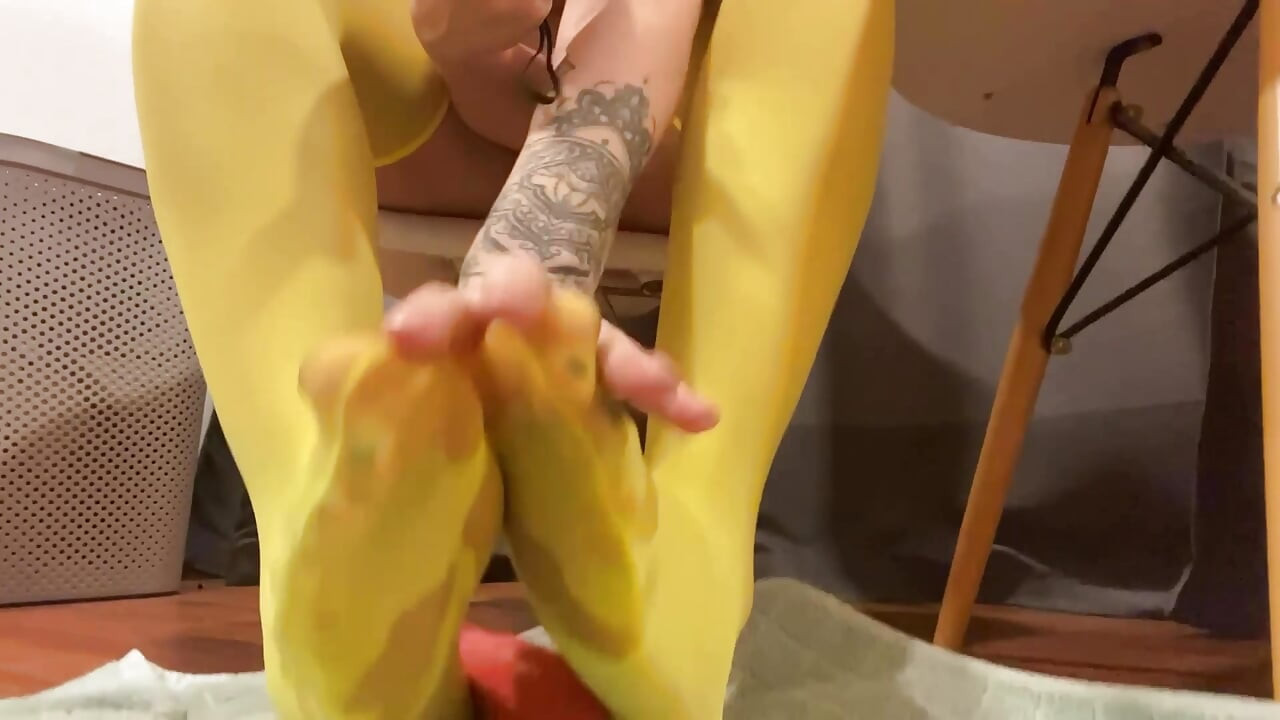 Long socks FEet Oil Massage love