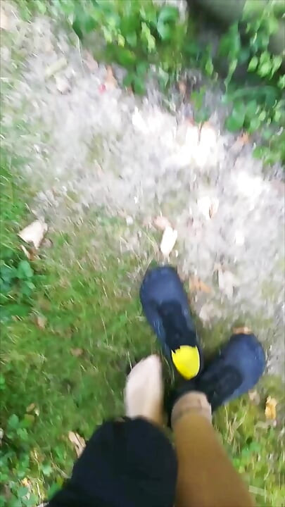 Outdoor Balancing in Pantyhose