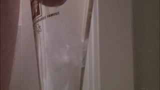 Cum in water glass