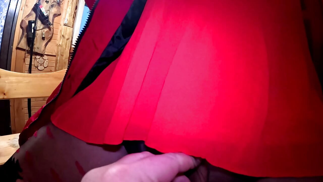 Cigar Blowjob & Ripped Pantyhose - Pussy Massage & Cum on My Downjacket