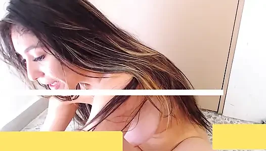Beautiful, cute 18-year-old girl masturbating