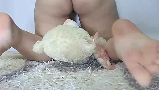 Boneka beruangku harus memasang pantatku yang bau