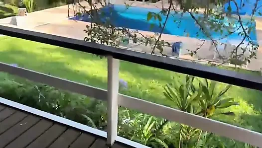 I Made My Dream Come True I Swam Naked in My Neighbor's Pool Then I Gave Him My Tasty Pussy