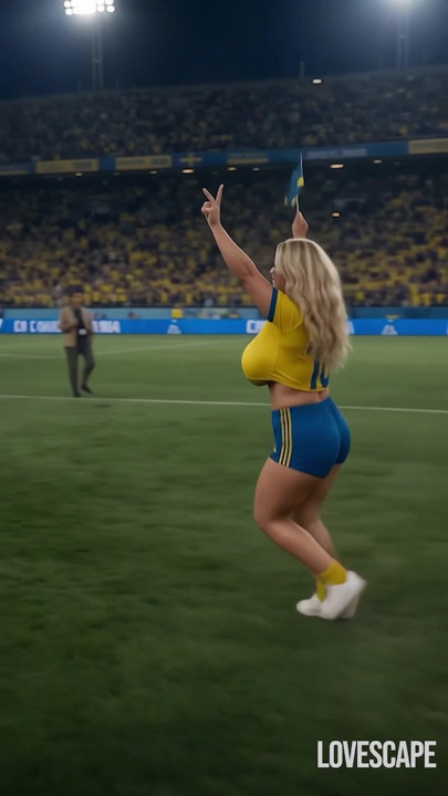 Schwedischer eindringling lutscht schwanz von spieler auf dem platz (AI)