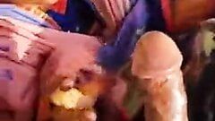 Homeless Indian beggar swallows cum for a handful of rice 1