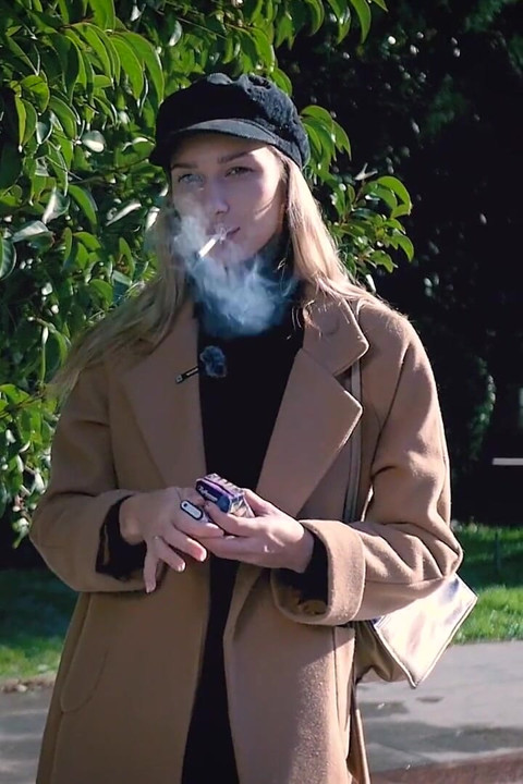 Outdoors Smoking with Beaty Russian Girl 2