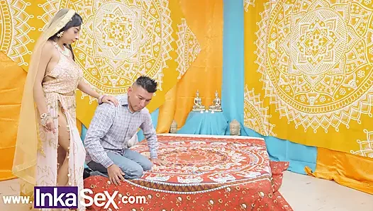 INKA SEX - Chudai - Stepmom and stepdaughter get fucked by perverse Indian stepdad.