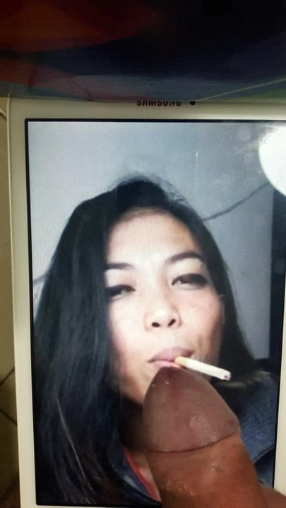 Tribute smoking slut