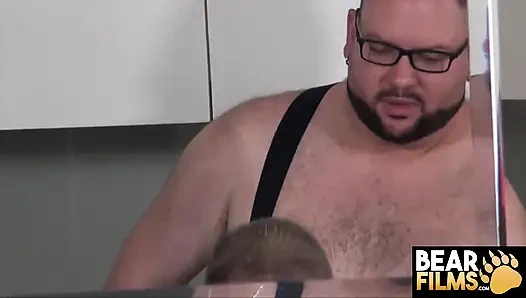 Bearfilms Fat Bear Waters Bends Over for Aj Pups Huge Throbbing Dick