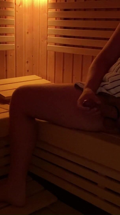 Jaw-dropping moment from "Public Exhibitionist in sauna with cock ring and urethral stimulation, public dick flash"