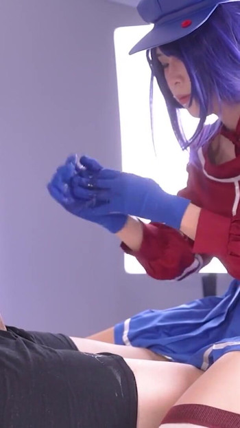 Nezaboravan trenutak iz "MiSide Cappie cosplay jebanje, pušenje kaubojski seks hentai japanski shemale cosplay 6"