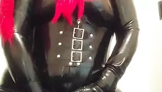 Wearing My Latex Catsuit While Master Is At Work