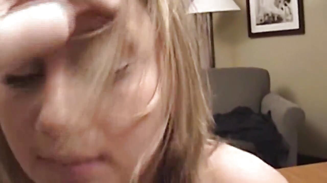 Blonde Sucks Hard Cock and Takes Facial