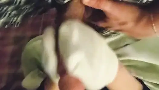 Sexy Little White Ankle Sockjob Sock Handjob