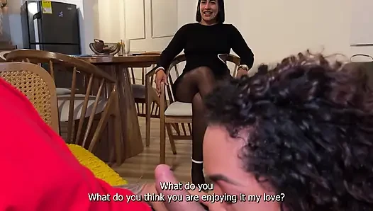 My Best Friend's Cuckold Boyfriend Fucks Me in My Living Room and We Had an Threesome