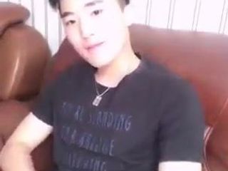 cute chinese twink JO on cam (no cum - 1'34'')
