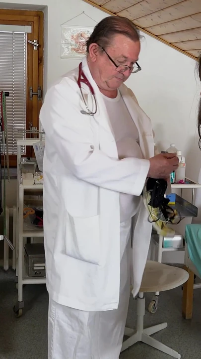Memorable moment from "Very shy teen Eleanor examined by perverted gynecologist"