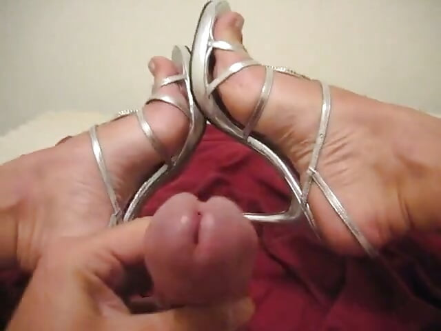 Jacking off in Brittany's Pretty Heels and Cumming