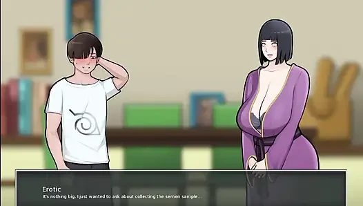 Tante konoha #32: ibu tiriku yang berhinata membantuku mengumpulkan air mani dengan handjob dan titjob - oleh eroticgamesnc
