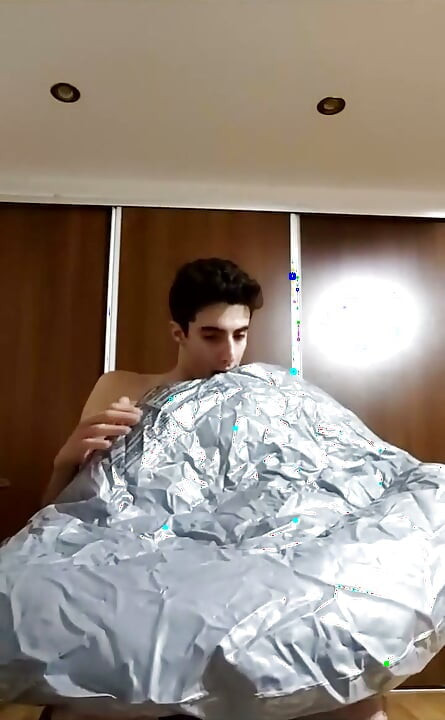 Vertical Vid - Blowing up Many Inflatables While Jerking off in Stream