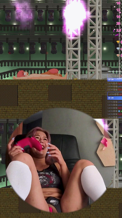 Rank up my vibrator while I get fucked in this game?