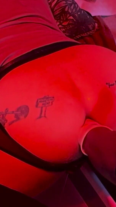 Husband gets Sloppy Double dildo and fisted by wife | Clip 3
