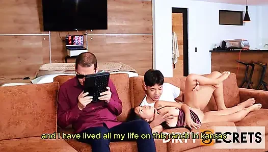 MY BLIND STEPFATHER BRINGS HOME A SEXY MAID AND I FUCK HER BEHIND HIS BACK