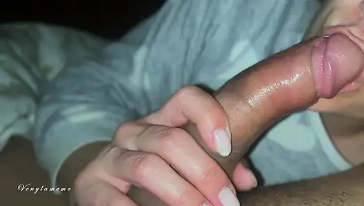 Bedtime Blowjob and Handjob for My Husband Before We Go to Bed