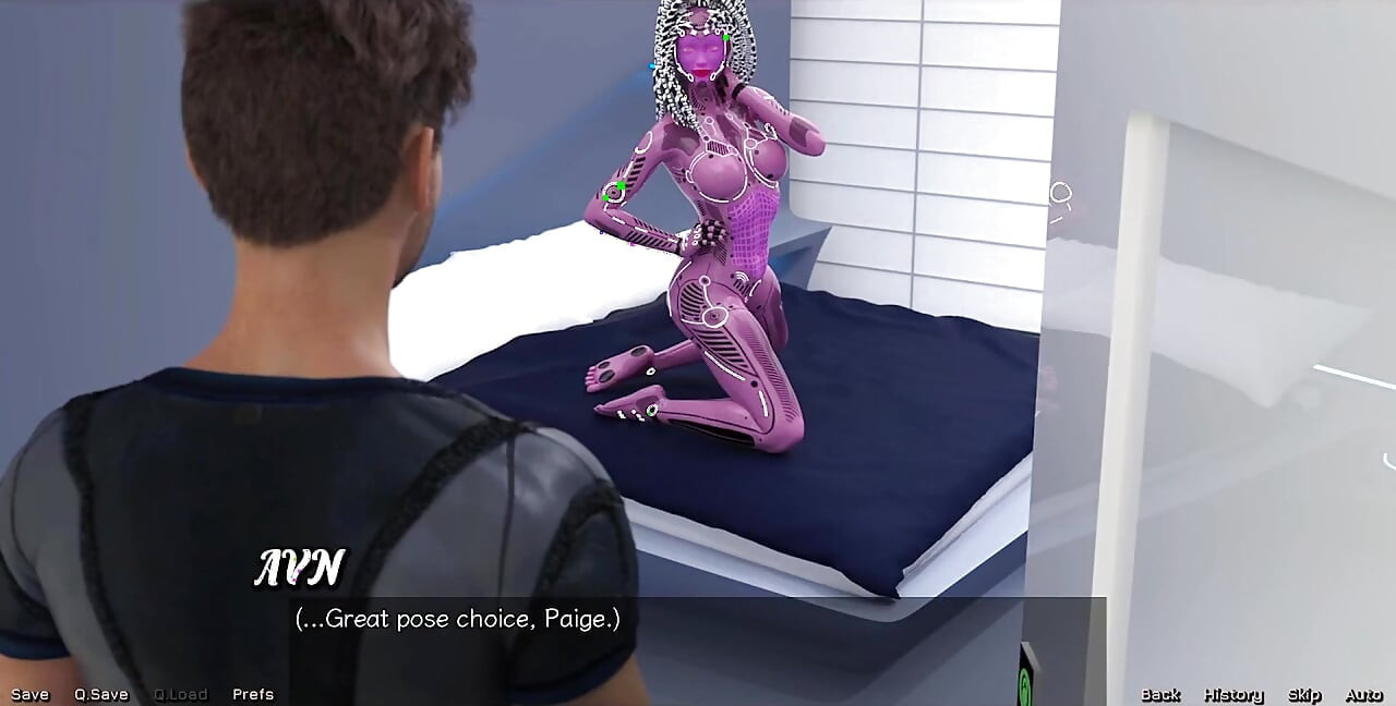 Rătăcit în spațiu - yoga sexy cu Robot Ai