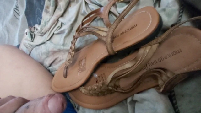 last cum in her sandals
