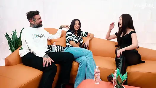 İlk podcast'imde üçlü seks