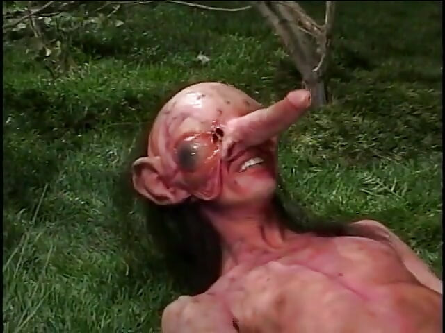 Big Pussy Blonde Chick Outside Hardcore Slammed by Long Nose Creature