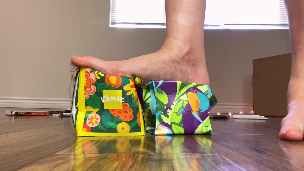 Crushing Boxes Barefoot