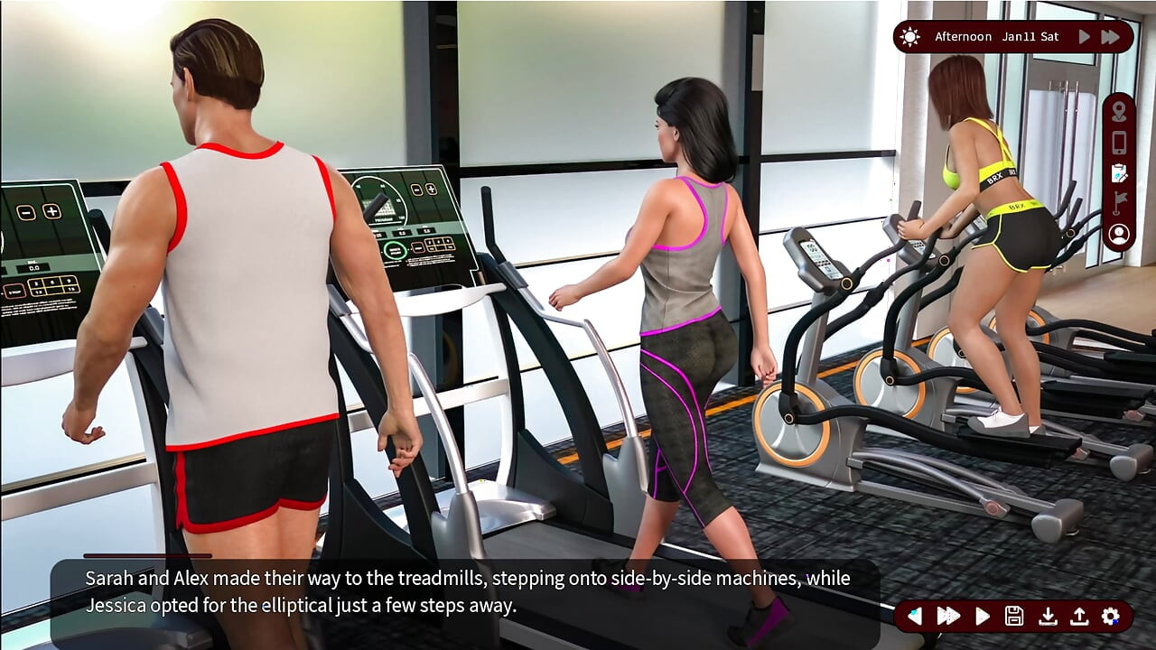 Whispers of Desire 7 Sarah and Alex Went to the Gym with Jessica