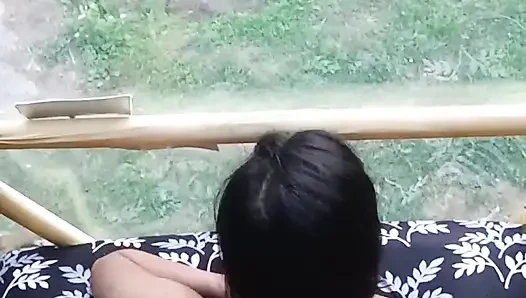 Bagian akhir - seks luar ruangan sama gadis asing di hutan