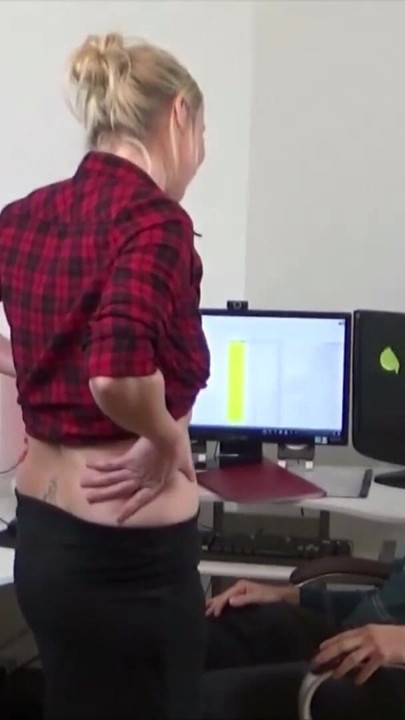 Stunning moment from "Colleague Teen seduce the new Guy to Fuck on Work German"