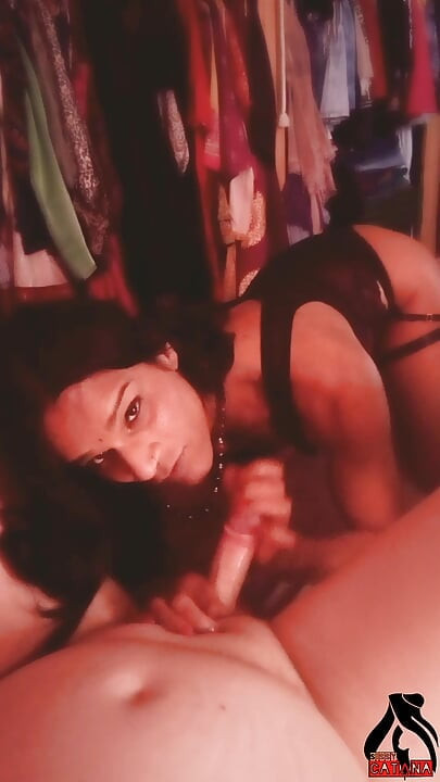 Tswoman do some CBT handjob and blowjob to her sub sissy boyfriend make him edges and deny him to cum