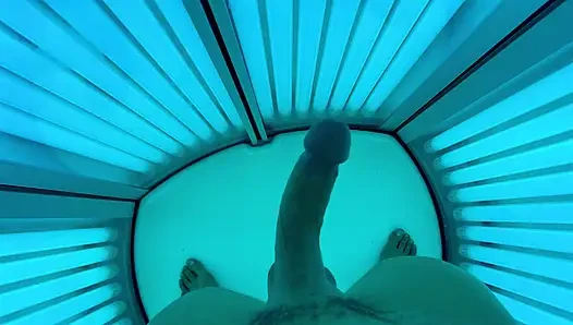 Couple Fucking Hard in Public Solarium Tanning Cabin - Risky Public Sex with People Around FULL VIDEO