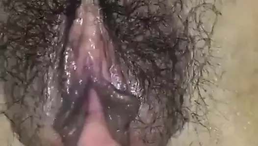 hairy pussy  rubbing