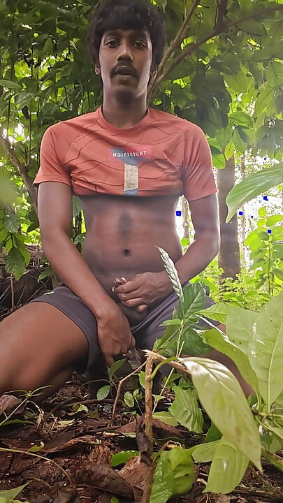 Outdoor jerking, fingering, cumming and pissing