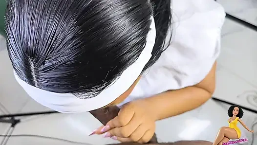 Biarawati nakal nyepong sampai tenggorokan